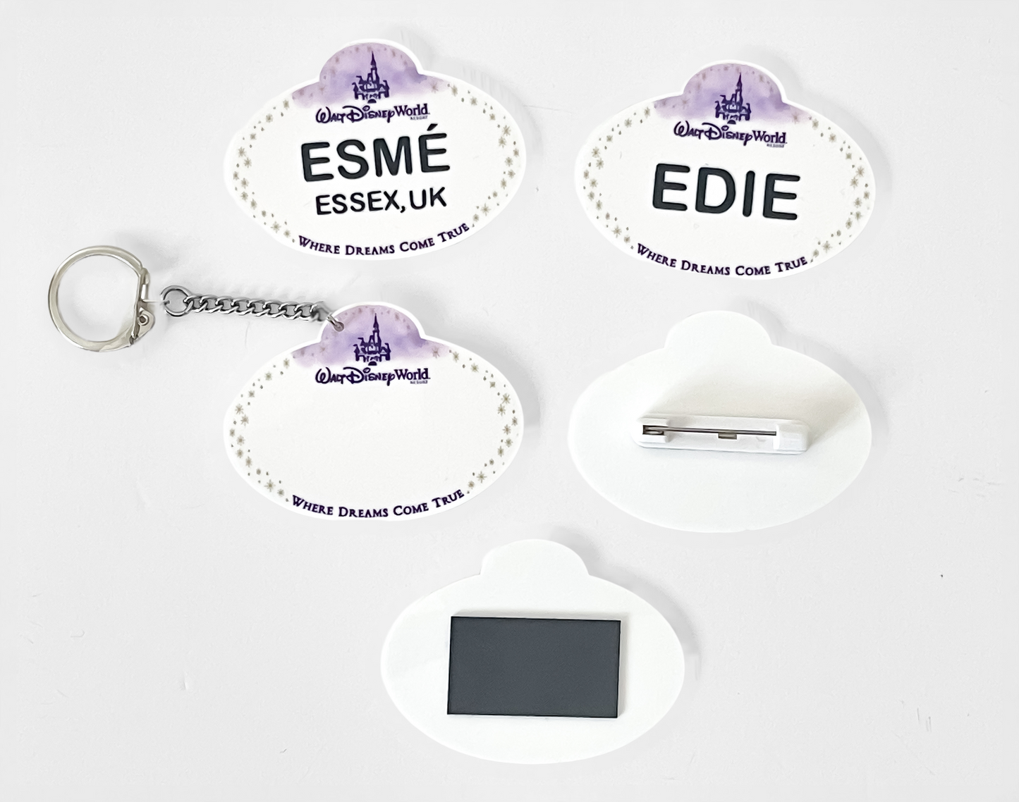 Hollywood Hotel Cast Member Style Badges, Keyring or Magnet