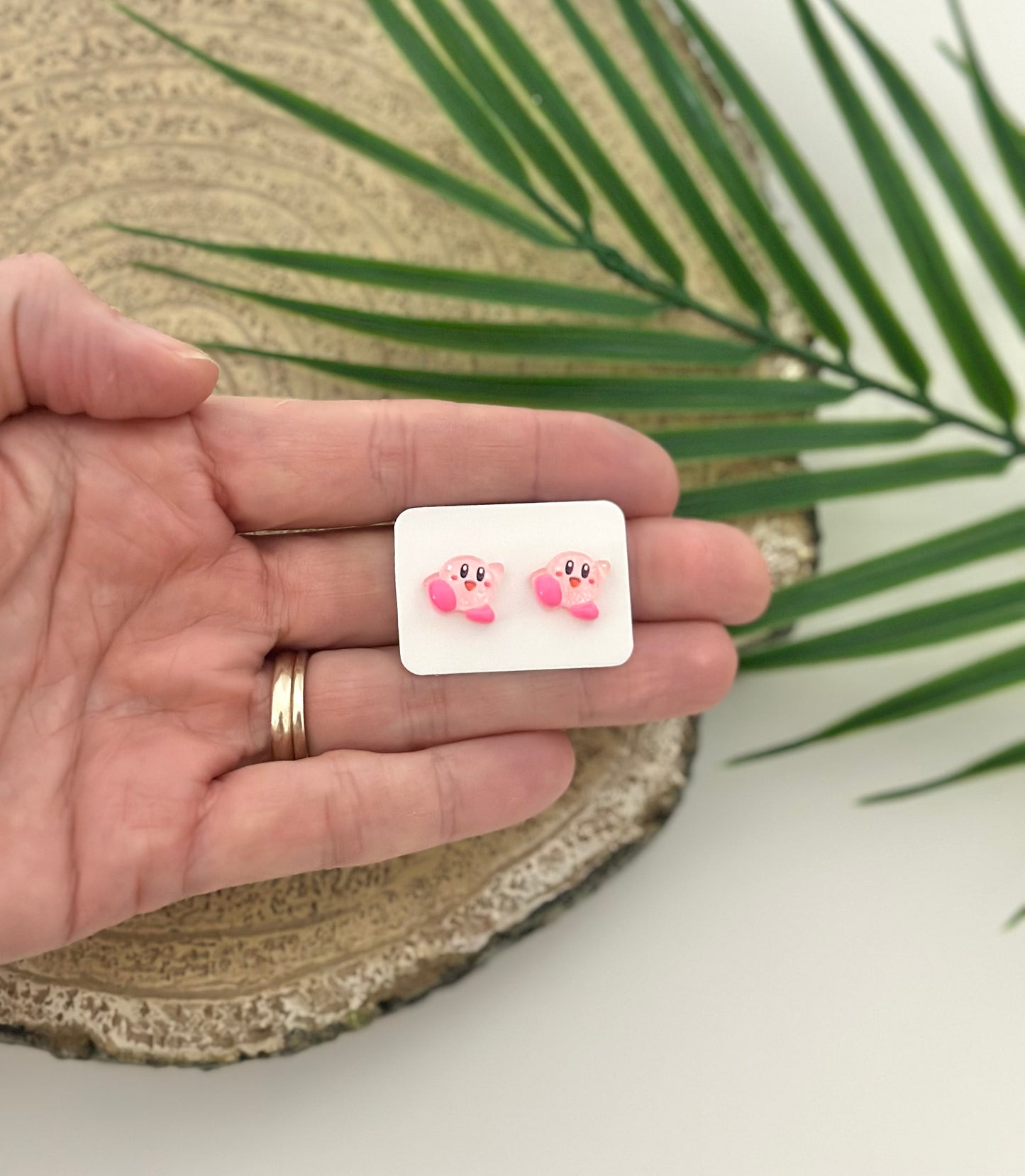 Pink Star Warrior Stud Earrings