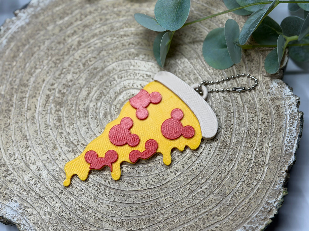 Mickey Pizza inspired Keychain/Bag Charm