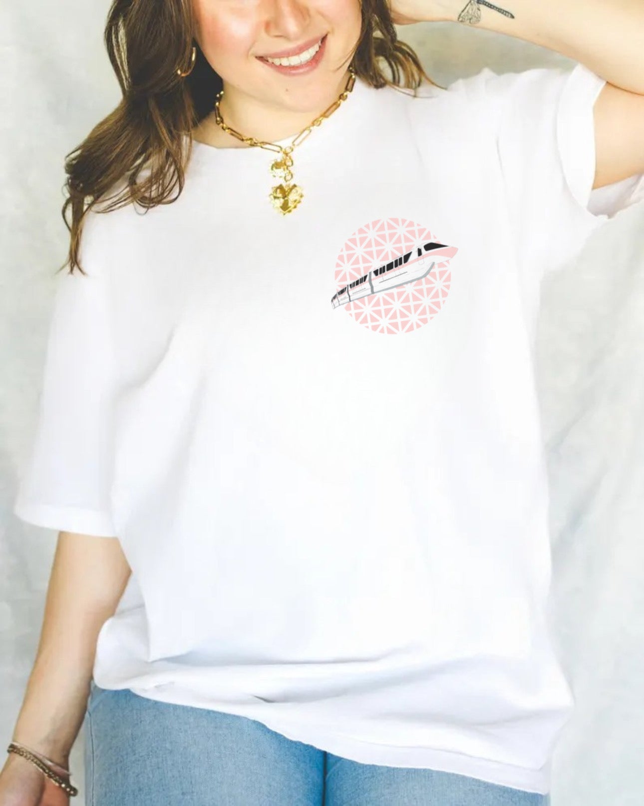 Millennial Pink Monorail - T-Shirt Unisex All Sizes