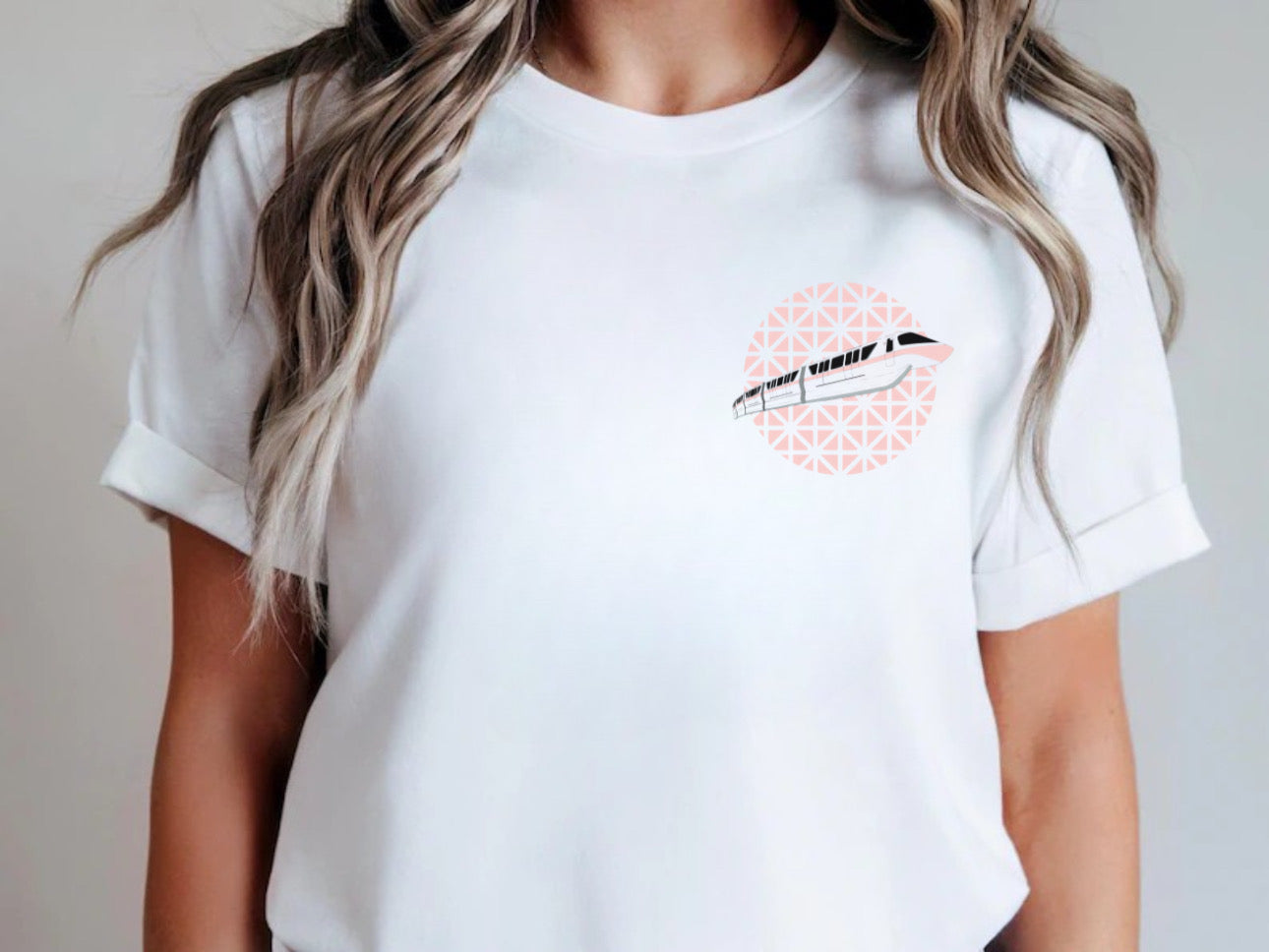 Millennial Pink Monorail - T-Shirt Unisex All Sizes