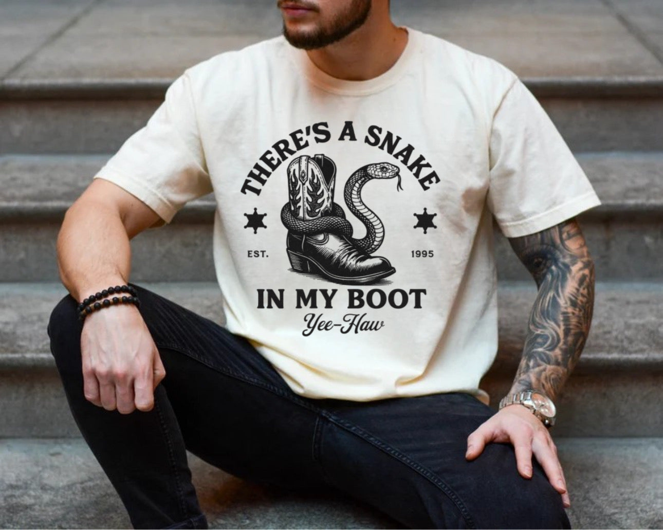 Snake in my boot - Tee’s & Sweatshirts (all sizes)