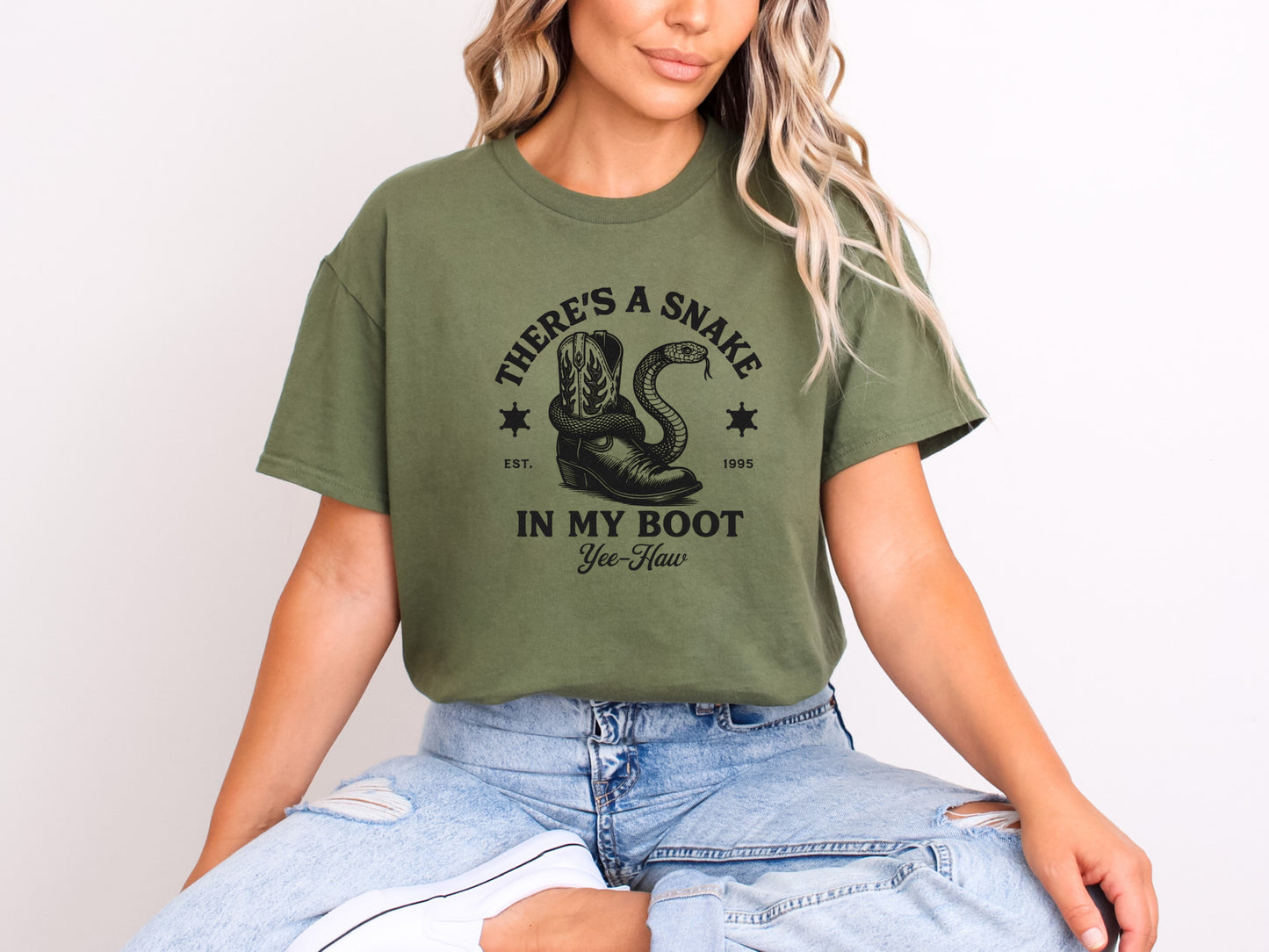 Snake in my boot - Tee’s & Sweatshirts (all sizes)