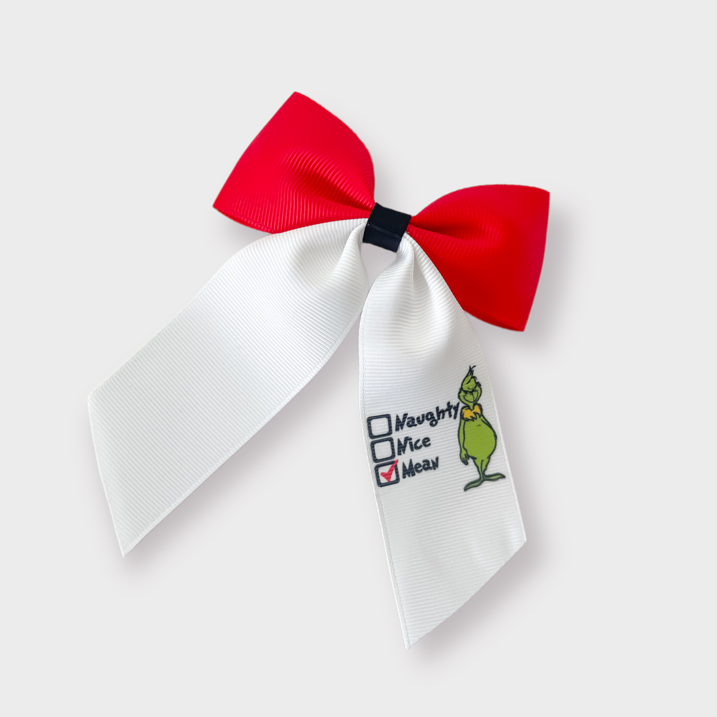 Naughty, Nice, Mean Hair Bows (all sizes)