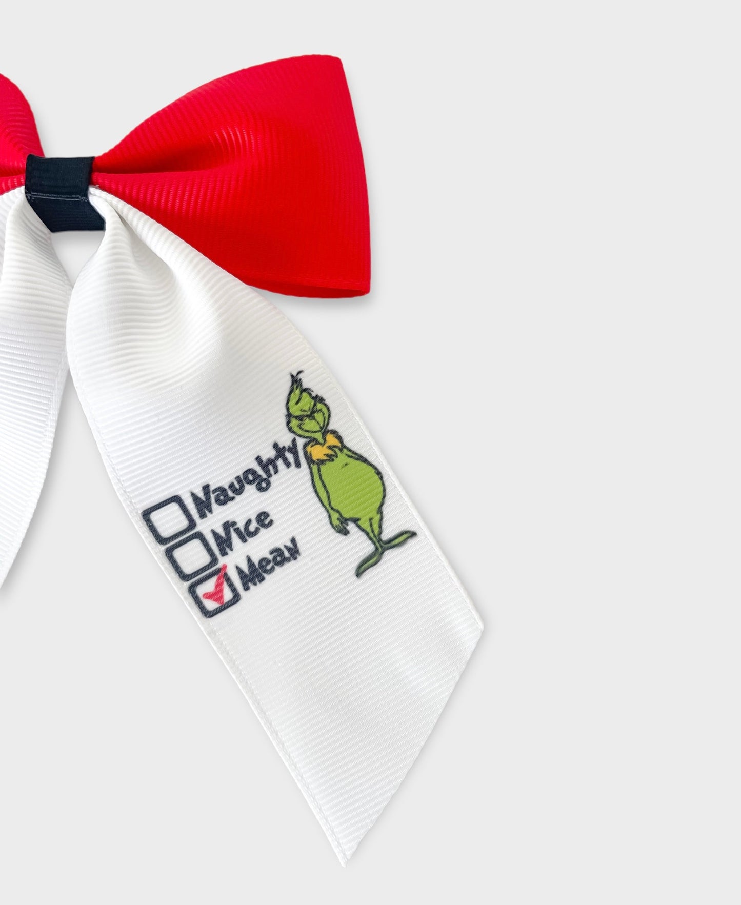 Naughty, Nice, Mean Hair Bows (all sizes)