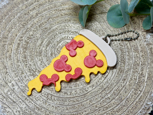 Mickey Pizza inspired Keychain/Bag Charm