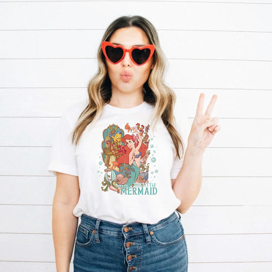 Retro Mermaid - T-Shirt Unisex All Sizes