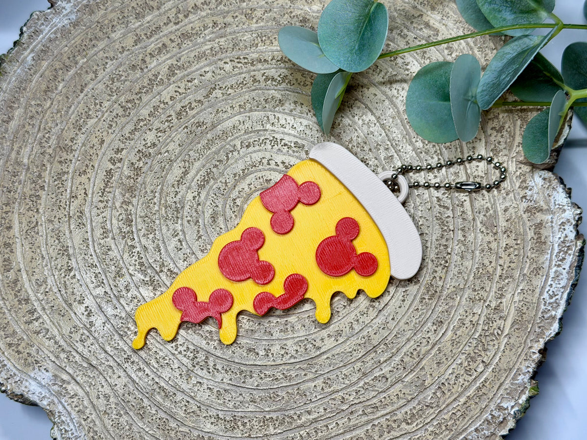 Mickey Pizza inspired Keychain/Bag Charm