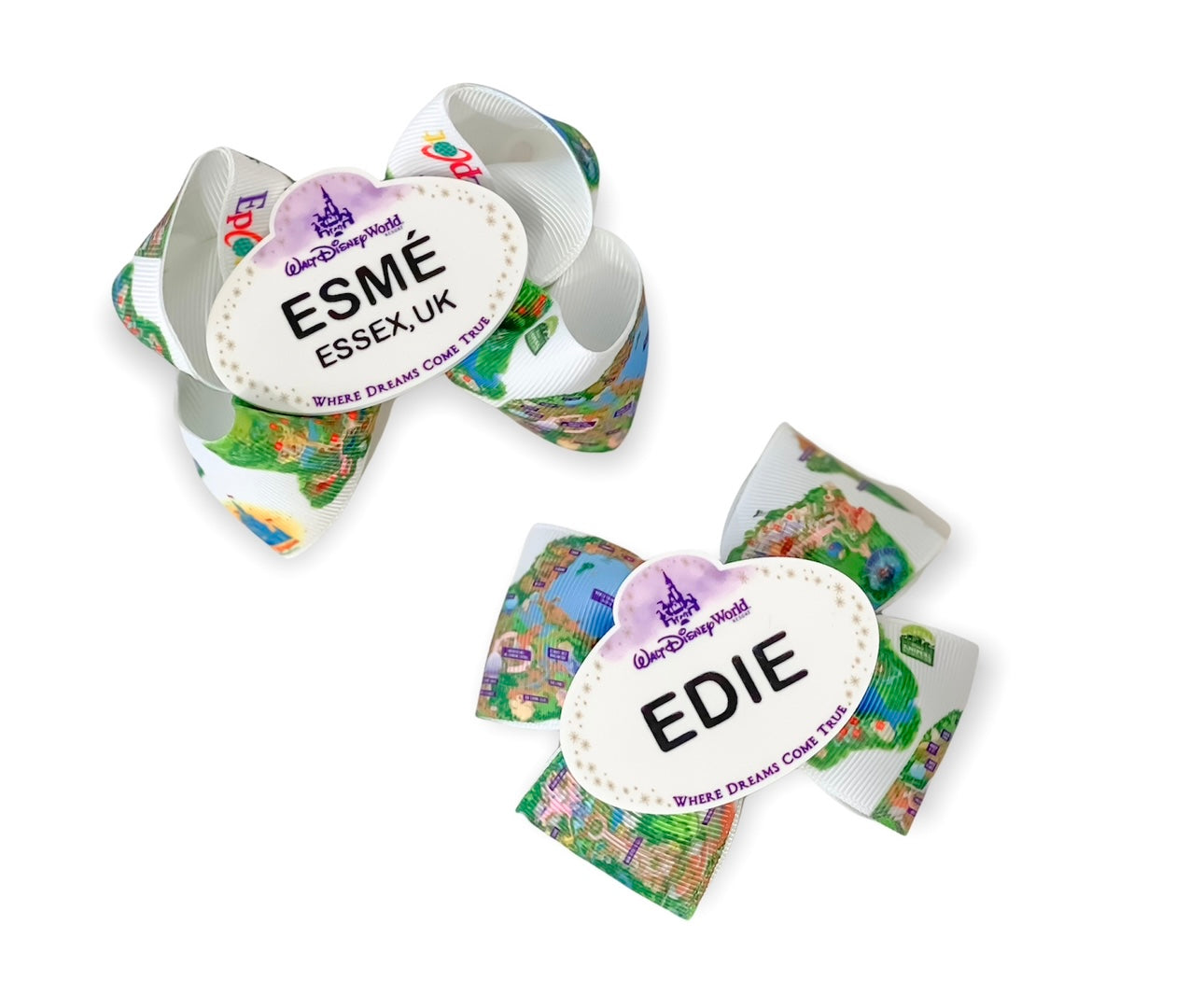 Park Map Personalised Bows