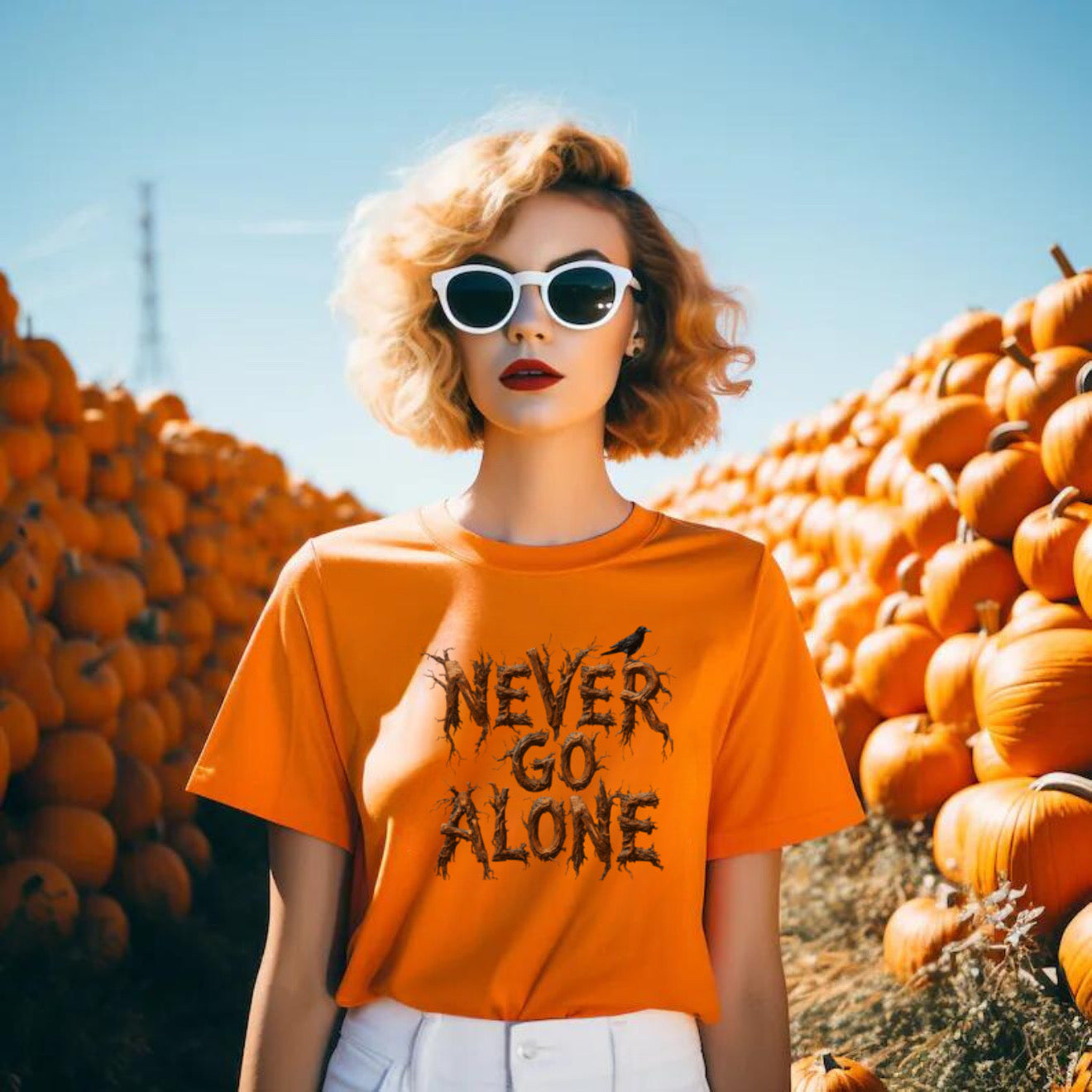 Never go alone- Tee’s & sweatshirts Unisex All Sizes