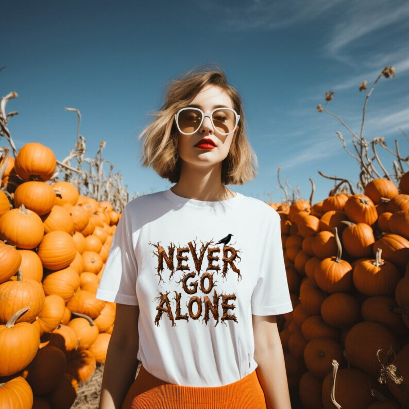 Never go alone- Tee’s & sweatshirts Unisex All Sizes
