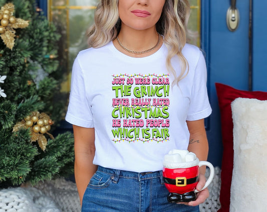 He Hated People - T-Shirt Unisex All Sizes
