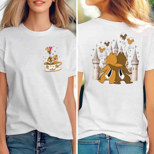 Chipmunks at the castle - T-Shirt Unisex All Sizes