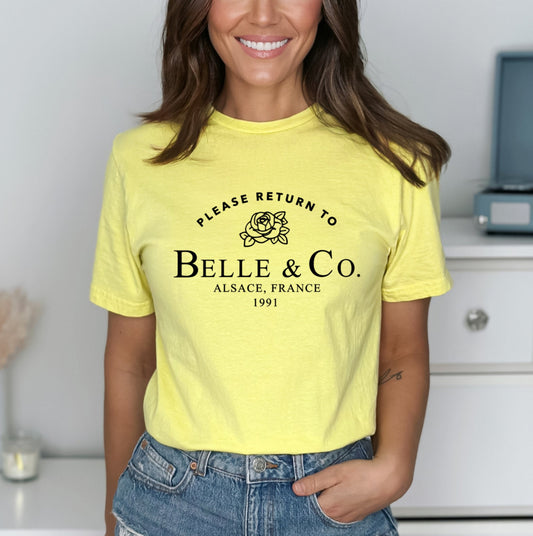 ‘Please Return to - Belle’ Tee’s & sweatshirts Unisex All Sizes